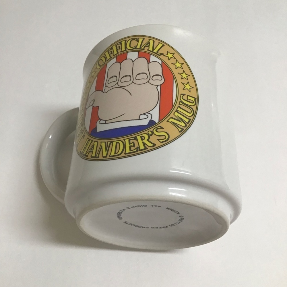 Left Handers Coffee Mug Cup Lefties Book LOT 1980’s Gift Kitchen Vintage Korea - Picture 14 of 16
